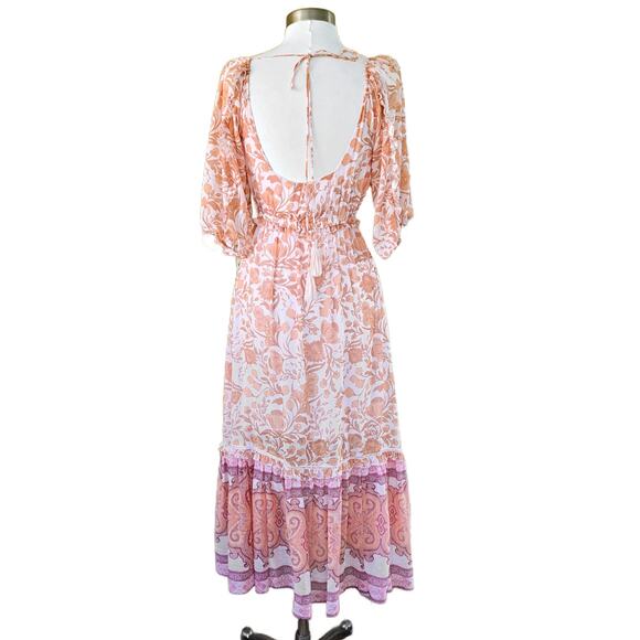 SECRET MISSION x SUPER NATURAL Aviana Floral Maxi Dress Medium Romantic Boho - Picture 4 of 11